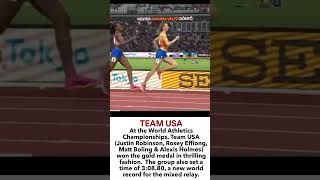 Team USA stuns in Mixed Relays #mixedrelay #blackexcellence #blackexcellist #worldatheleticchampions