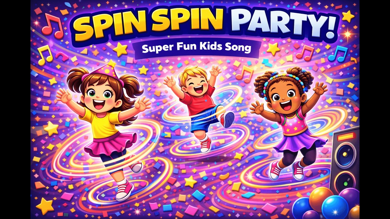 Sticky Tunes – Spin Spin Party! | Super Fun Kids Song