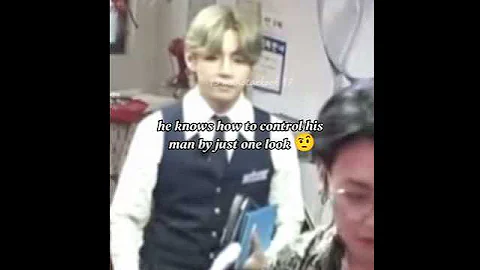 Taehyung know how to control his man by just one looks 🤨#taekook#bts#shorts#jk#tae#ytshorts#jin#rm