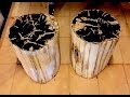 Indogemstone petrified wood side table