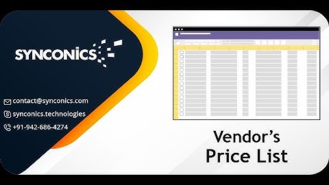 Manage Vendor/supplier Pricelist | Purchase Management | Odoo 16 Functional Video | #Synconics [ERP]