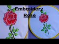 Hand embroidery rose  embroidery rose filling   designs by anjum