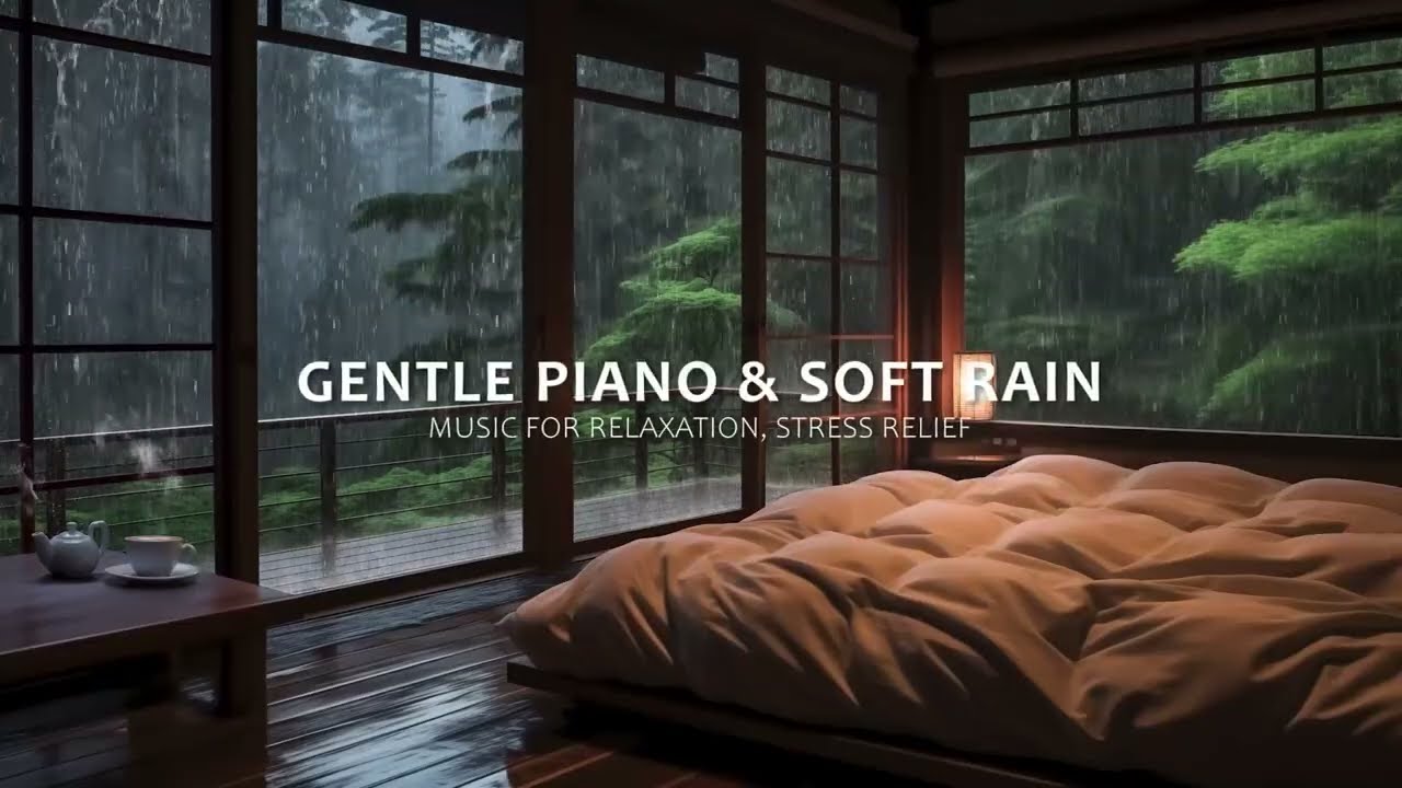 🌙 Peaceful Rain Piano 🎶 Relaxing Night Music for Deep Sleep and Mind Relaxation