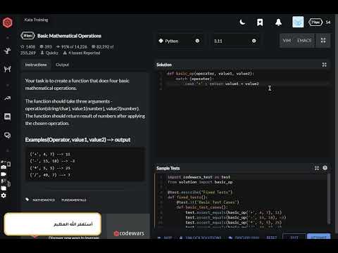 codewars python Basic Mathematical Operations