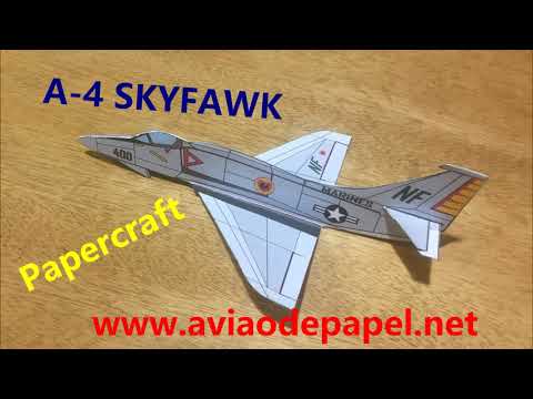 ヌイダタカシの動画」製作GPM A4M SKYHAWK ペーパークラフト完成品