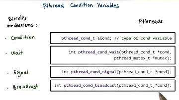 Pthread Condition Variables