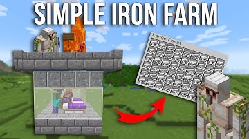Minecraft Easy & Compact Iron Farm Minecraft (1.17)