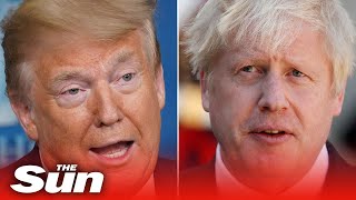 Donald Trump says America is praying for Boris Johnson and he’s contacted UK doctors to offer help
