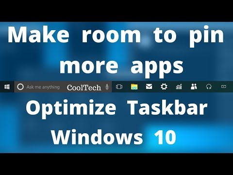 How To Optimize The Space On The Taskbar On Windows 10