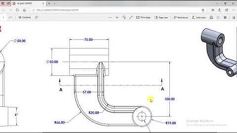 Solidworks part exercise - 04 ll 2d drawing in descriptionll