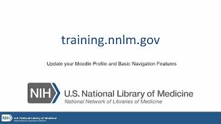 How to Update your NNLM Moodle Profile.
