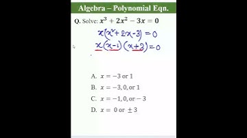Algebra - Solve the Polynomial Eqn #shorts #maths #algebra #polynomial #mathematics