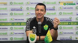 Coletiva do técnico Eduardo Barros após o confronto diante do São Bernardo-SP