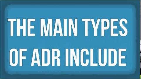 Alternative Dispute Resolution