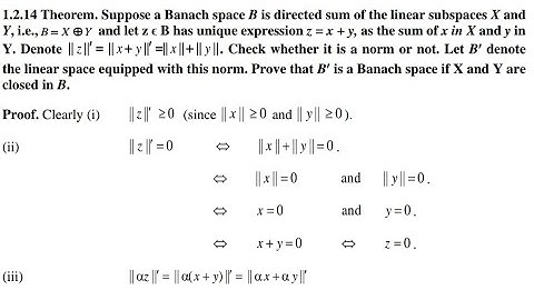 mdu msc mathematics functional analysis| unit1normed and banach spaces| 3rd sem| theorem no is1.2.14