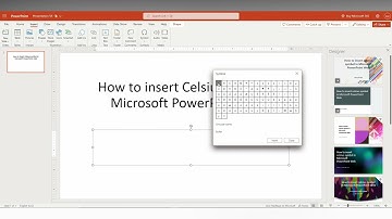 How to insert celsius symbol in Microsoft PowerPoint Web