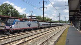 Amtrak HD 60 FPS: ACS-64 637 + 10005 Catenary Car & 10002 Corridor Clipper on Train 125 @ Metropark