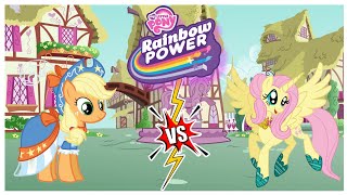 My Little Pony Rainbow Runners Ending Battle - Fluttershy Vs Applejack Resimi