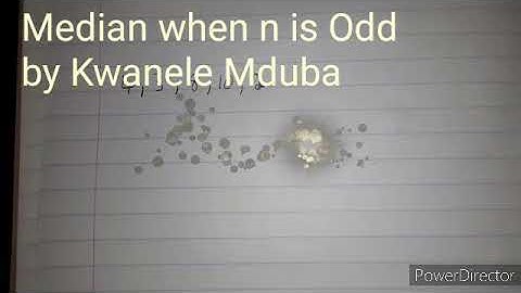 Median for ungrouped data when n is odd (Statistics)