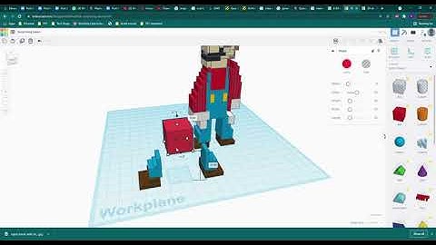 How to make 8 bit mario on tinkercad Part 1