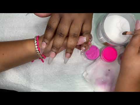 Acrylic Nails Fullset | Pink Ombre Nails | Fullset Of Acrylic Nails | Natali Carmona | How To Nails
