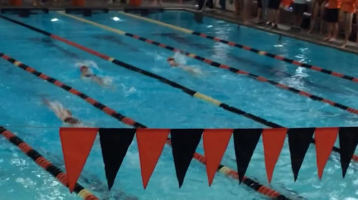 Sarah Winning 200 Back in First Findlay Home Meet