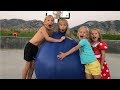 WE PUT THE KIDS IN GIANT BALLOONS!!