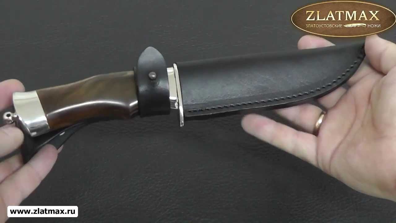 Видео Нож Гвардейский (100Х13М, Берёзовый кап, Металлический)
