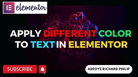 How to Apply Different Color to Text in Elementor without a Plugin