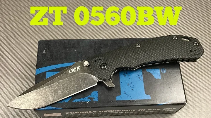 Zero Tolerance ZT 0560BW Hinderer Design titanium framelock flipper knife