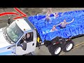 Hot Tub in a Dump Truck (Almost Fell Out)