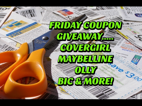 Friday Coupon Giveaway…CoverGirl, Bic, Olly, Maybelline & more coupons!