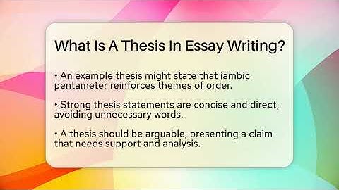 What Is A Thesis In Essay Writing? - The Prose Path