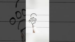 how to draw an easy paw heart #drawing #art #shorts #sketch #doodle #tattoo #viral #trending #dogs