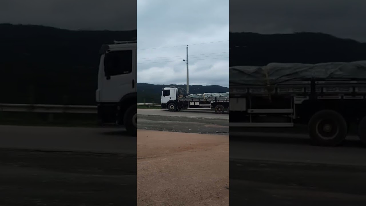 VW BRANCO TRUCK SUBINDO A SERRA CARREGADO 