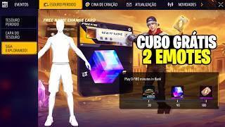 É AMANHÃ! PEGUE O CUBO, CODIGÃO e 2 EMOTES GRÁTIS NO FREE...