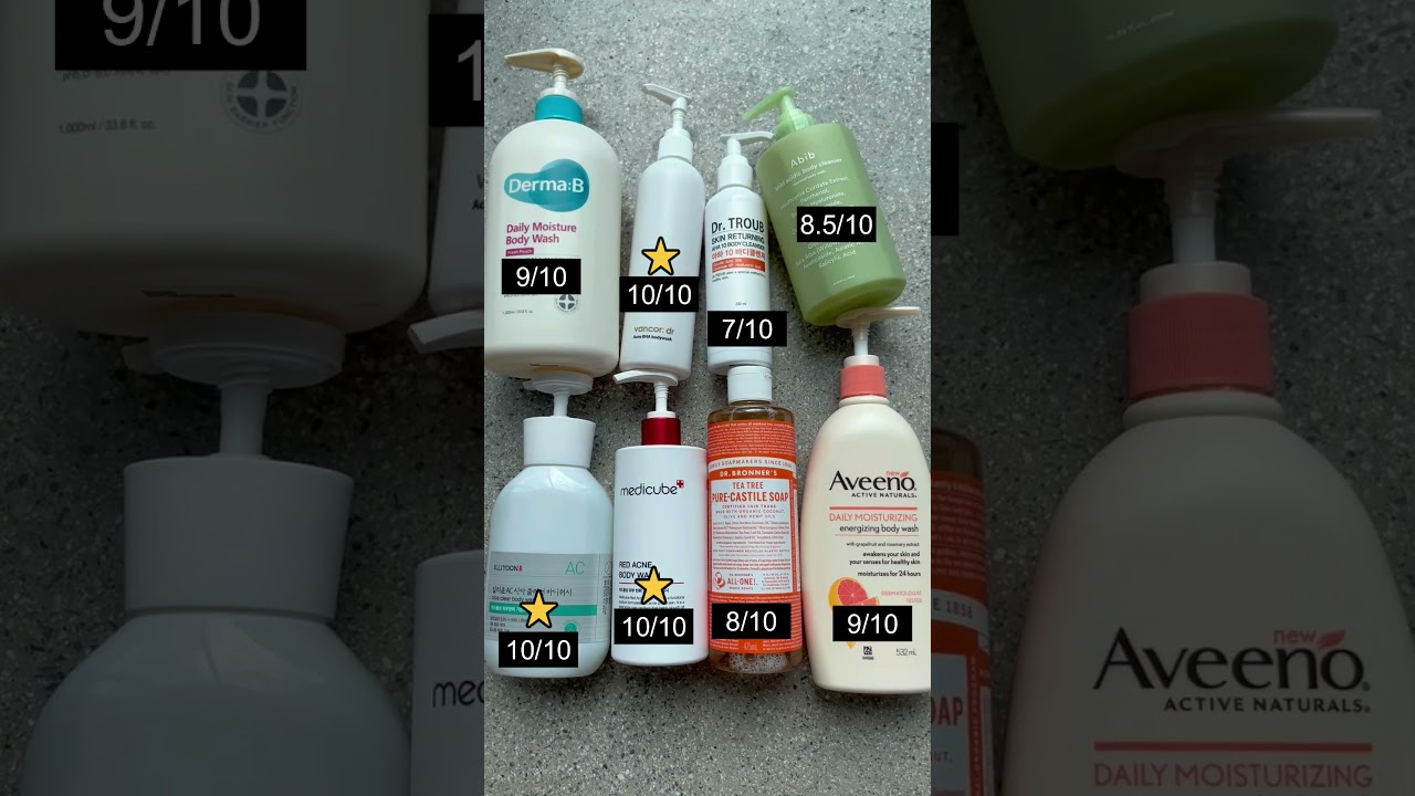 Rating body wash for acne,sensitive skin  