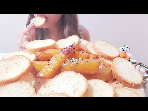 ASMR 咀嚼音|ラスクとカリカリ大学芋🍠食べてみた/Rusk and candy sweet potato/रस्क और कैंडी शकरकंद