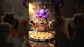 可愛すぎるにゃんこが作る、とろ〜りチーズたこ焼きの秘密✨ #猫
