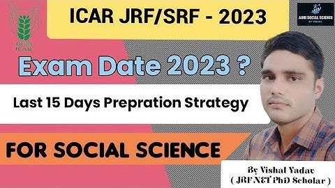 #icarjrf#2023#examdate#out#agricultural#extension#education#asrbnet#srf#jrf#net#econmics#