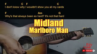 Midland - Marlboro Man Easy Guitar Chord & Lyrics (cover) 