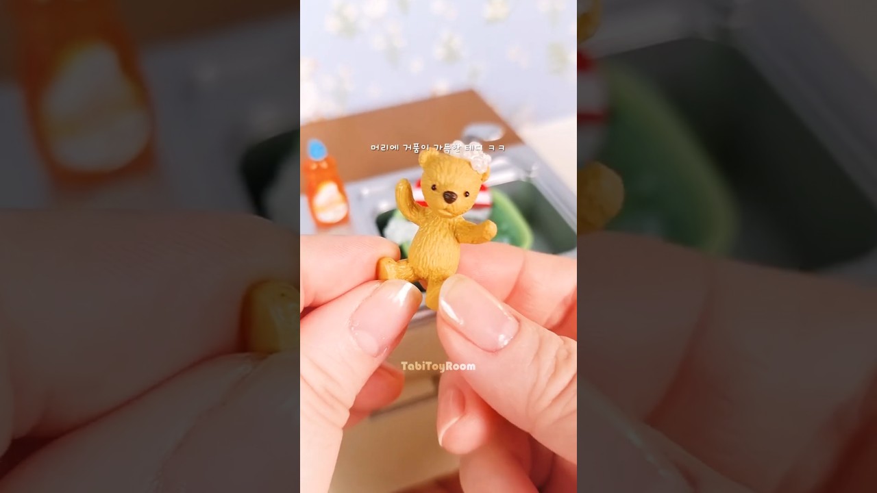 Re-ment 🐻 Teddy Bear Help Kitchen #3 – Dishwashing Teddy Set 💦🧽