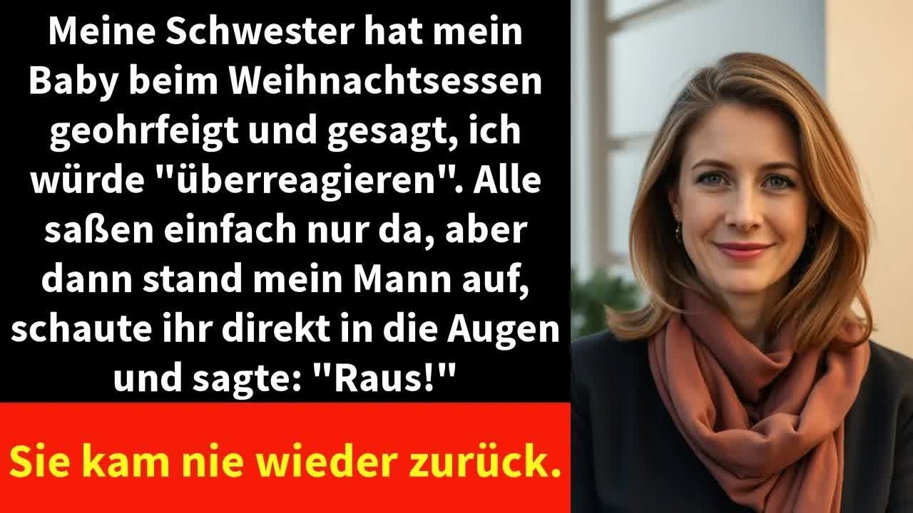 Meine Schwester hat mein Baby beim Weihnachtsessen geohrfeigt und gesagt, ich würde ＂überreagier