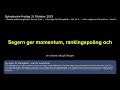 Nyhetsrytm 31 oktober 2025 – Danska restaurangkedjan lämnar Sverige • Ny seger för Möregårdh – klar…