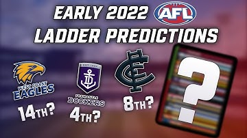 Early AFL 2022 Ladder Predictions