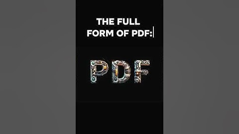 Full Form of PDF in 5 Seconds  #coding  #cpu #fullform  #tech