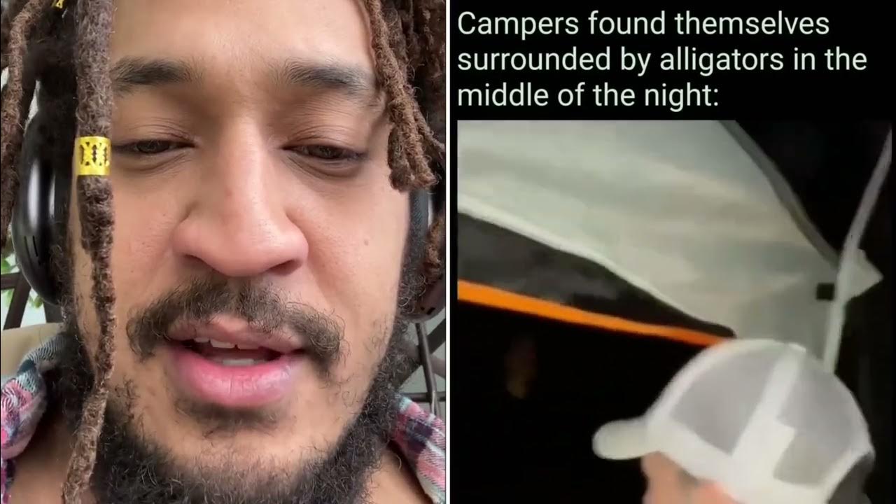 Campers Tent Surrounded By ALLIGATORS😱🐊 YouTube