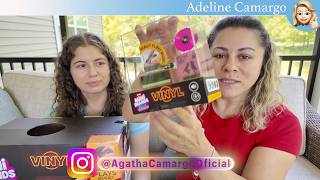 Abrindo o mini toca disco do mini brands com discos reais | @AdelineCamargo