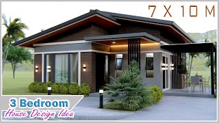 SMALL HOUSE DESIGN | 7 X 10 Meters (22.9 x 32.8 ft) | 3 Bedroom House idea