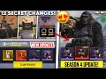 12 Secret Changes In Season 4 | Special Rewards | Big Discount | Collection Event | DMZ Wipe &amp; More!